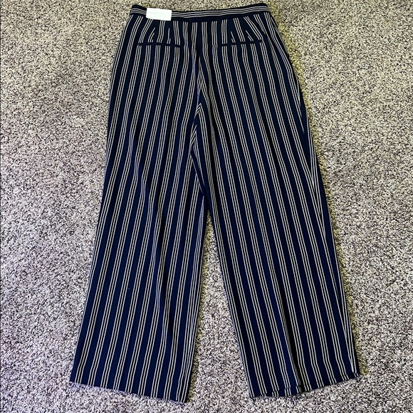 Ann Taylor Striped High-Rise Wide-Leg  Sailor Pants - Picture 3 of 8